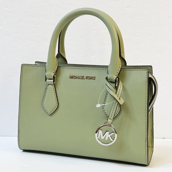 Michael Kors Sheila Small MINI Satchel Shoulder Crossbody Bag Light Sage - Picture 7 of 13